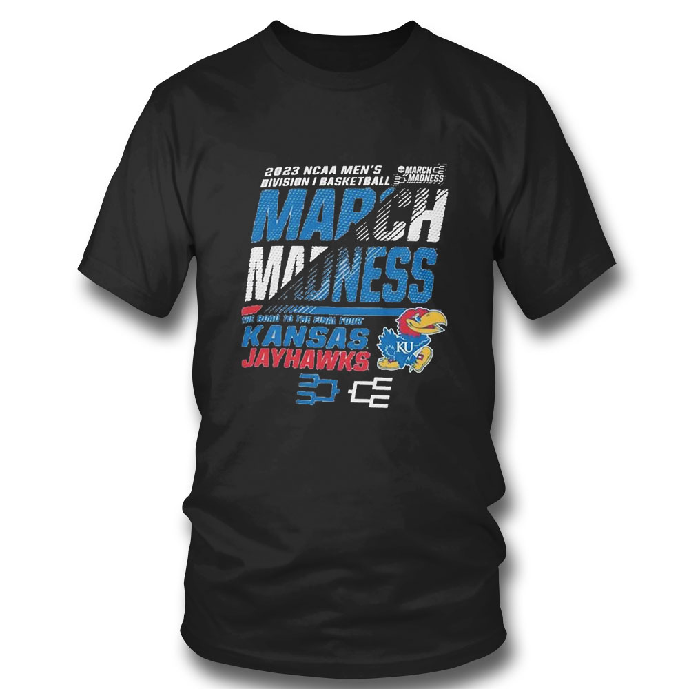 Nice Kansas Jayhawks Mens Basketball 2023 Ncaa March Madness The Road To Final Four T-shirt
