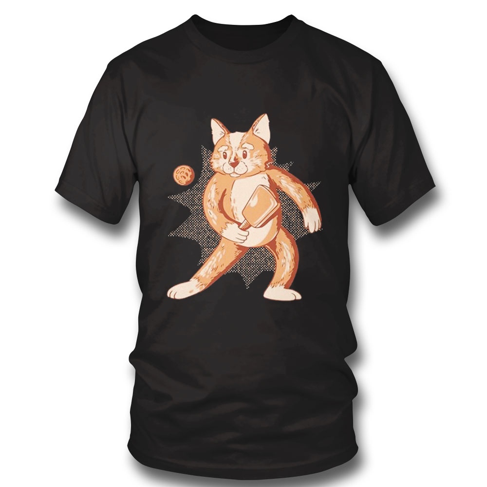 Pickleball Cat Shirt Ladies Tee
