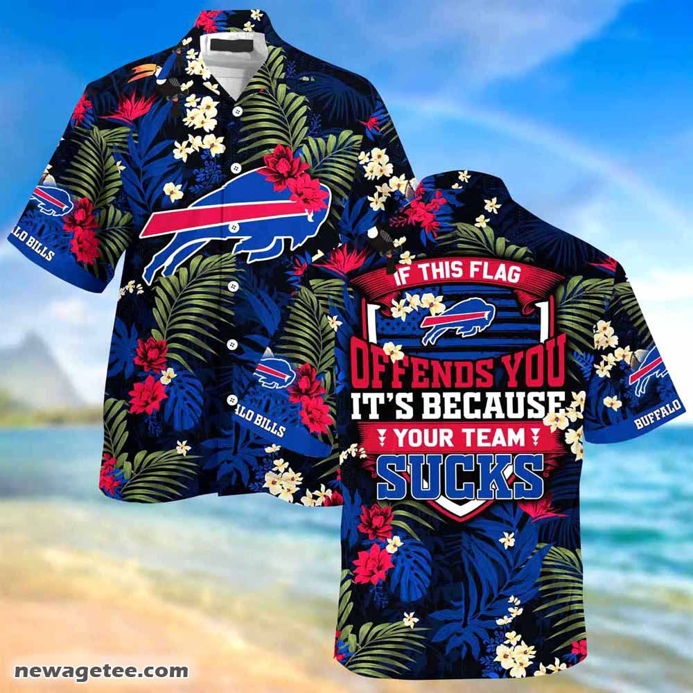 Buffalo Bills Nfl Summer Beach Hawaiian Shirt With Tropical Patterns