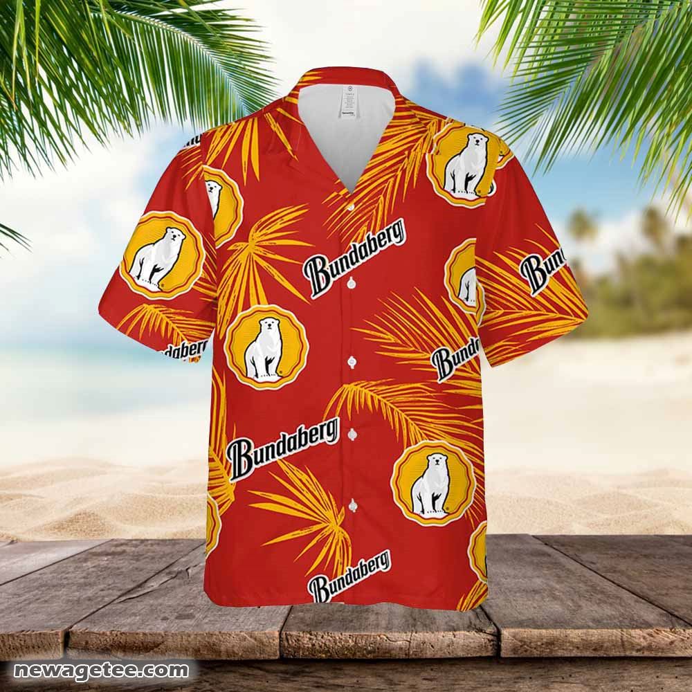 Bundaberg Hawaiian Button Up Shirt Palm Leaves Pattern Bundaberg Hawaiian Button Up Shirt Palm Leaves Pattern