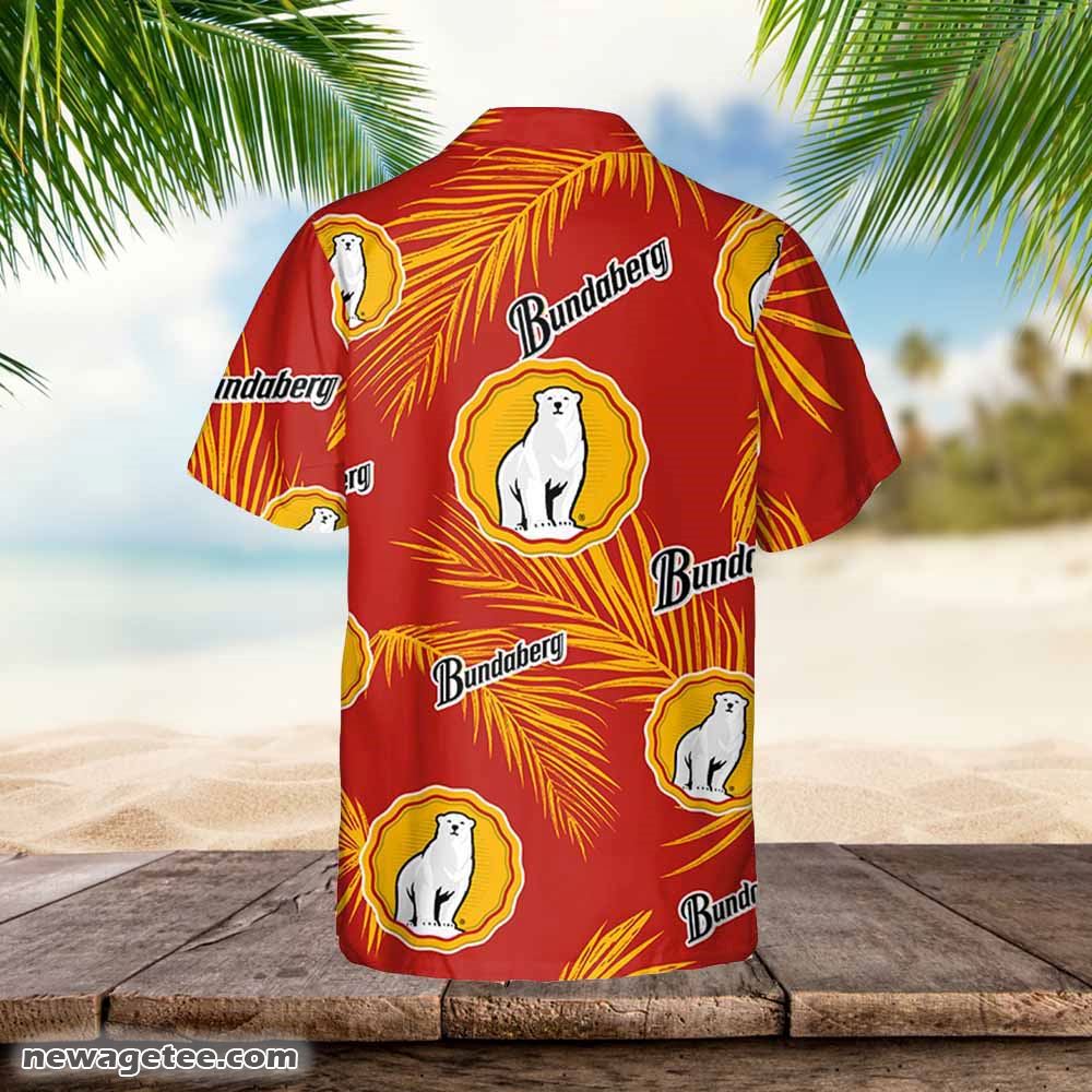 Bundaberg Hawaiian Button Up Shirt Palm Leaves Pattern