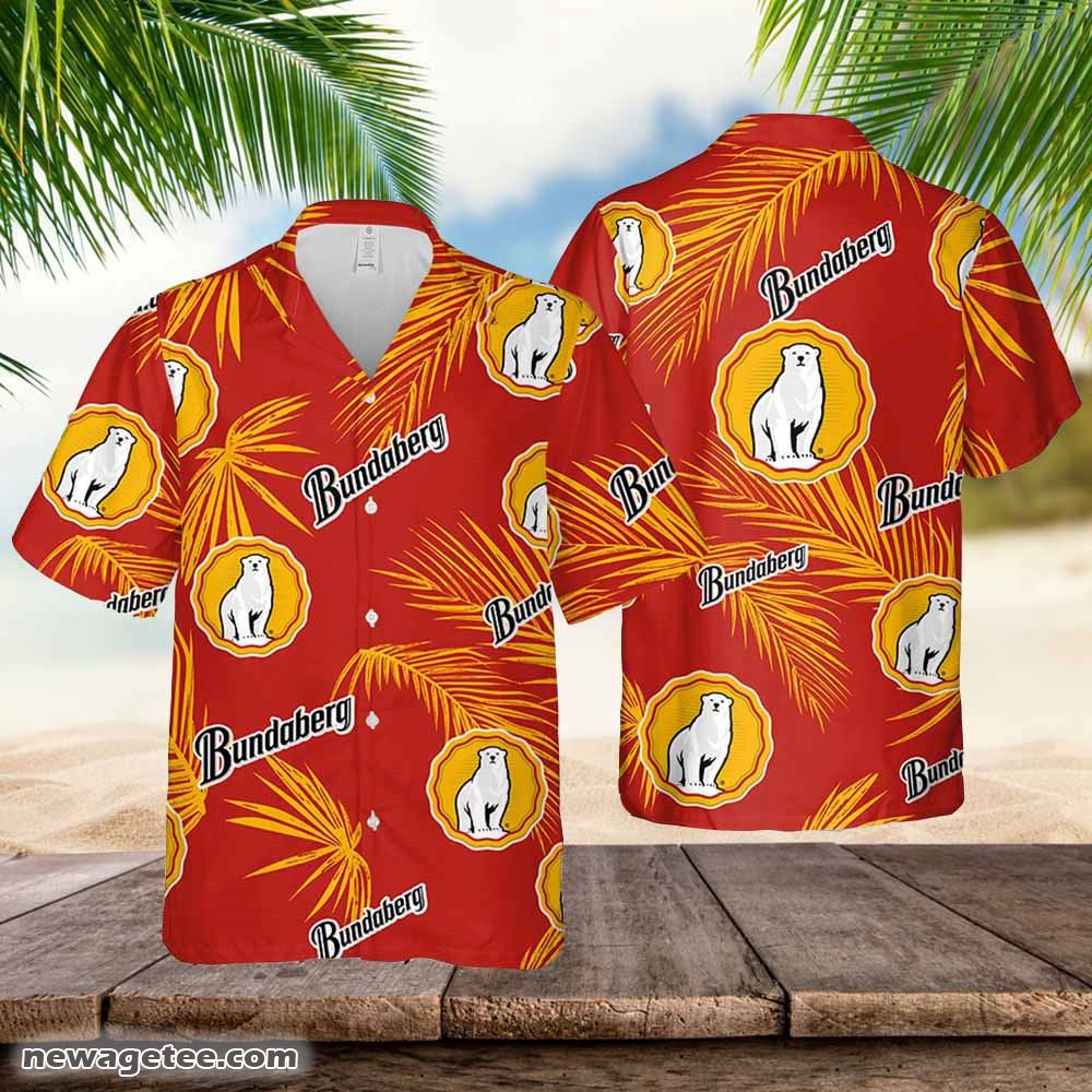 Bundaberg Hawaiian Button Up Shirt Palm Leaves Pattern Bundaberg Hawaiian Button Up Shirt Palm Leaves Pattern