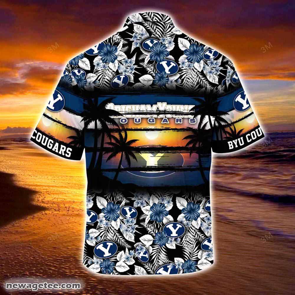 Byu Cougars Summer Beach Hawaiian Shirt Hibiscus Pattern For Sports Fan