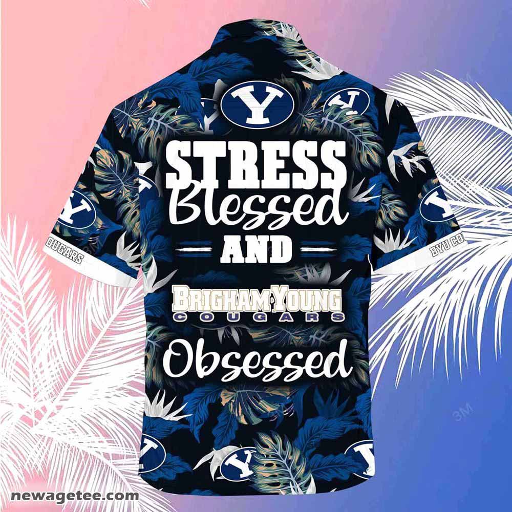 Byu Cougars Summer Beach Hawaiian Shirt Stress Blessed Obsessed Byu Cougars Summer Beach Hawaiian Shirt Stress Blessed Obsessed