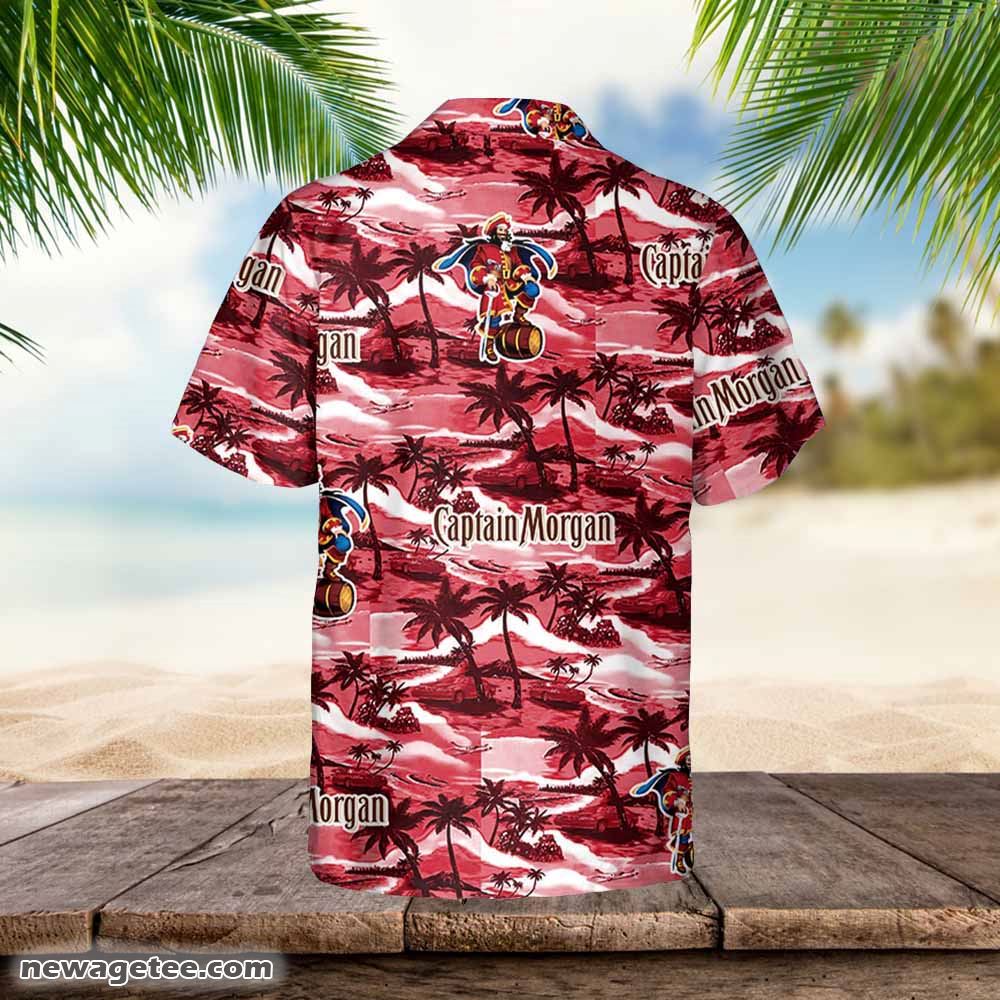 Captain Morgan Hawaiian Sea Island Pattern Hawaiian Shirt