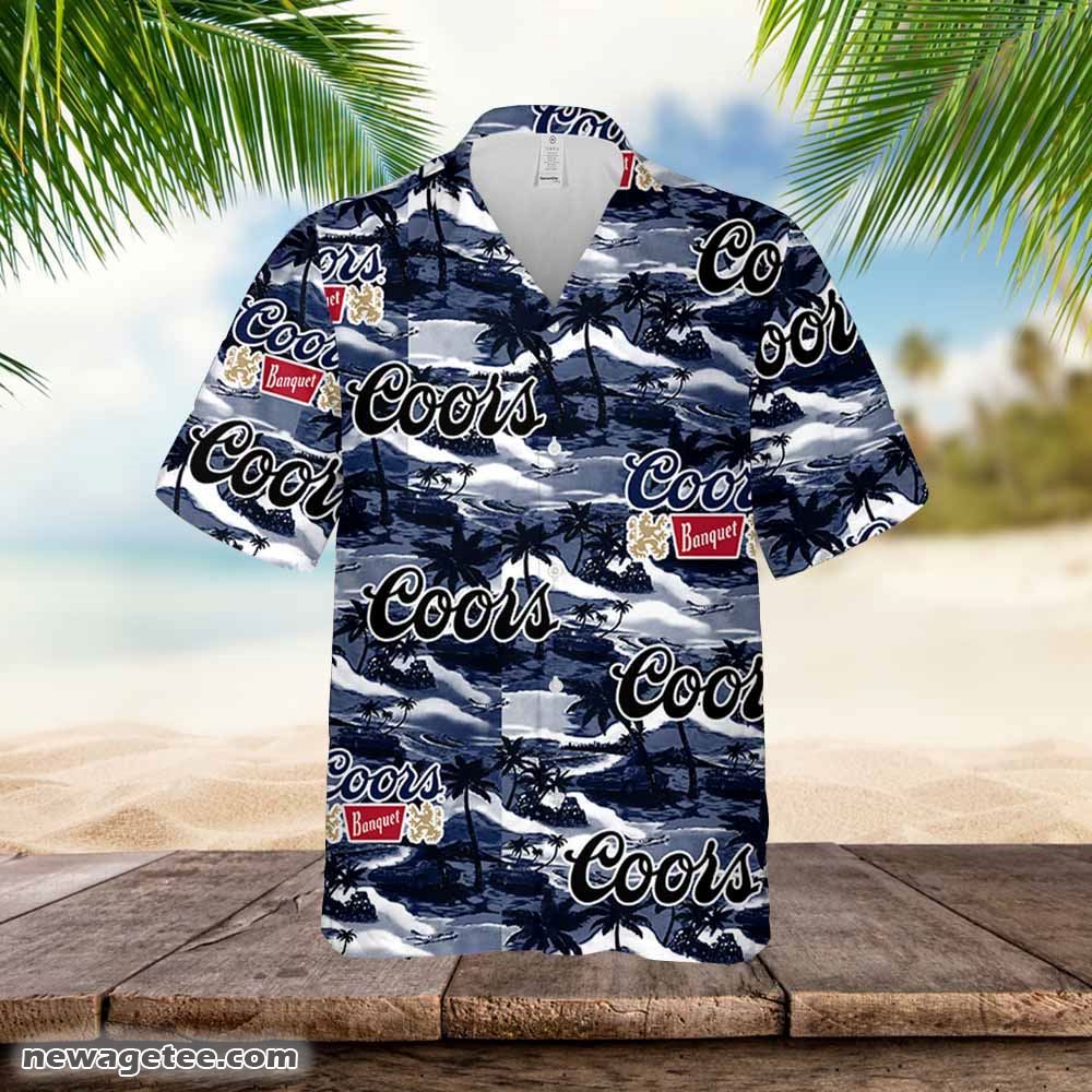 Coors Banquet Hawaiian Sea Island Pattern Hawaiian Shirt