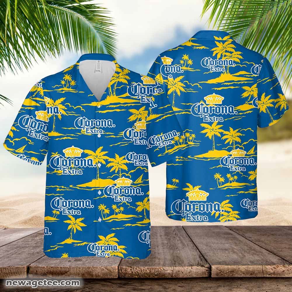 Corona Hawaiian Button Up Shirt Island Palm Leaves Shirt Corona Corona Hawaiian Button Up Shirt Island Palm Leaves Shirt Corona