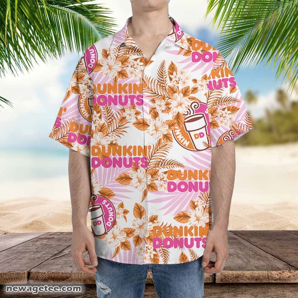 Dunkin Donuts Hawaiian Flowers Pattern Shirt Hawaiian Beer Dunkin Donuts Hawaiian Flowers Pattern Shirt Hawaiian Beer
