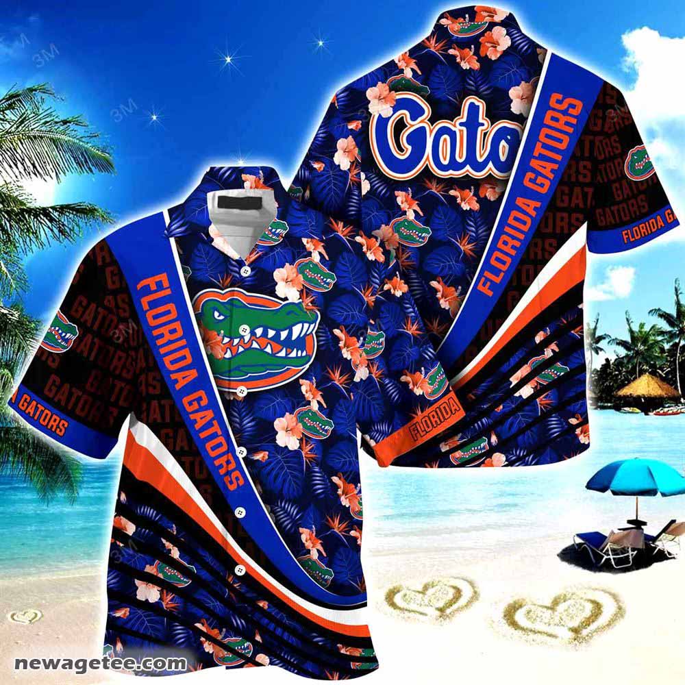 Florida Gators Summer Beach Hawaiian Shirt With Tropical Flower Pattern