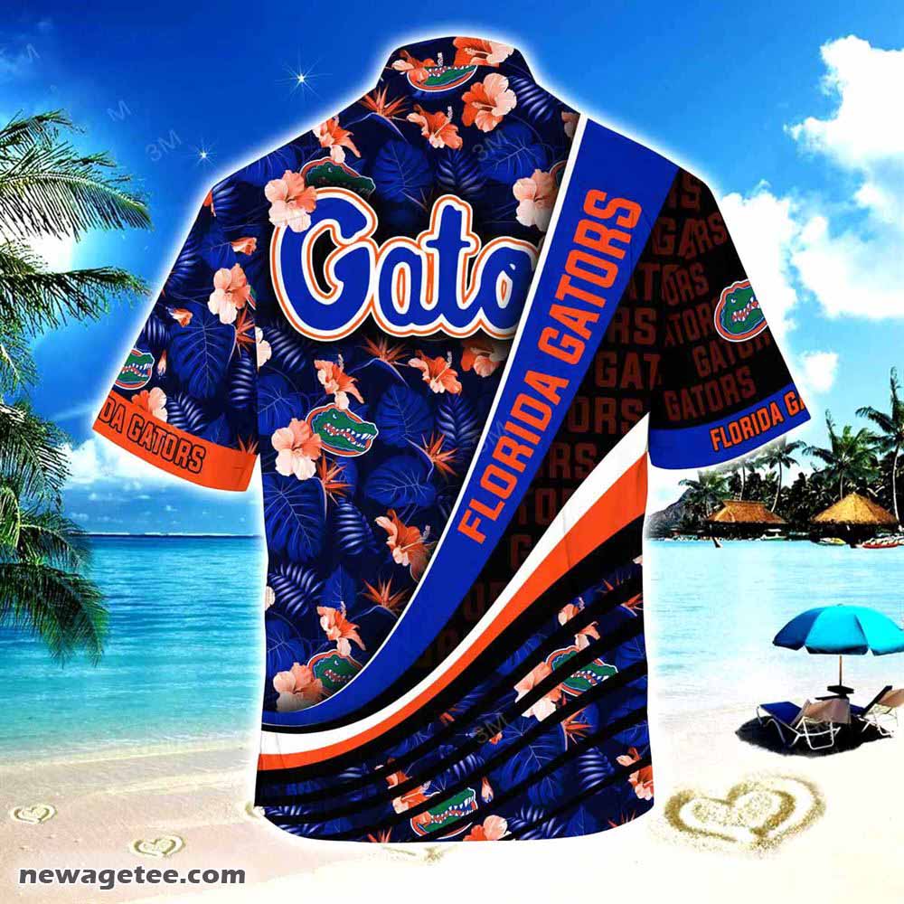 Florida Gators Summer Beach Hawaiian Shirt With Tropical Flower Pattern
