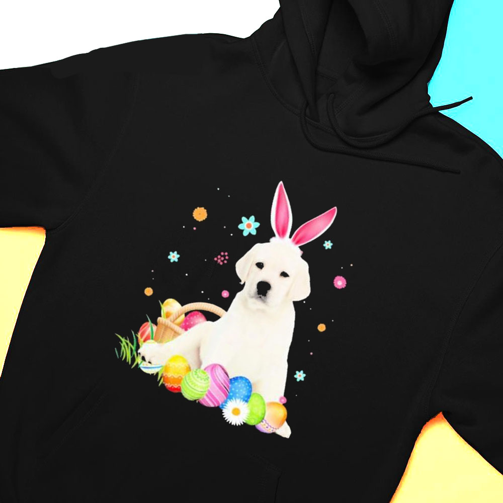 Bunny Egg White Labrador Happy Eas T-shirt