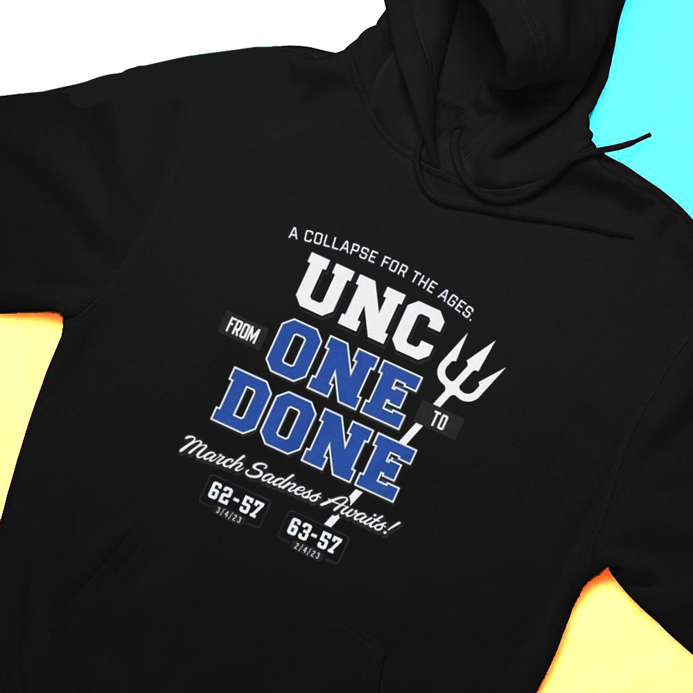 Duke Blue Devils From One To Done March Sadness Awaits T-shirt