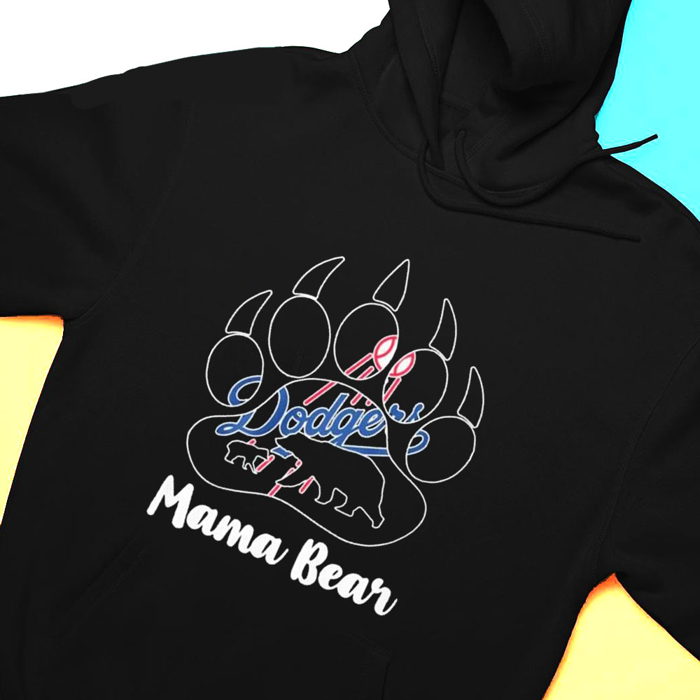 Los Angeles Dodgers Paw Mama Bear Shirt Hoodie