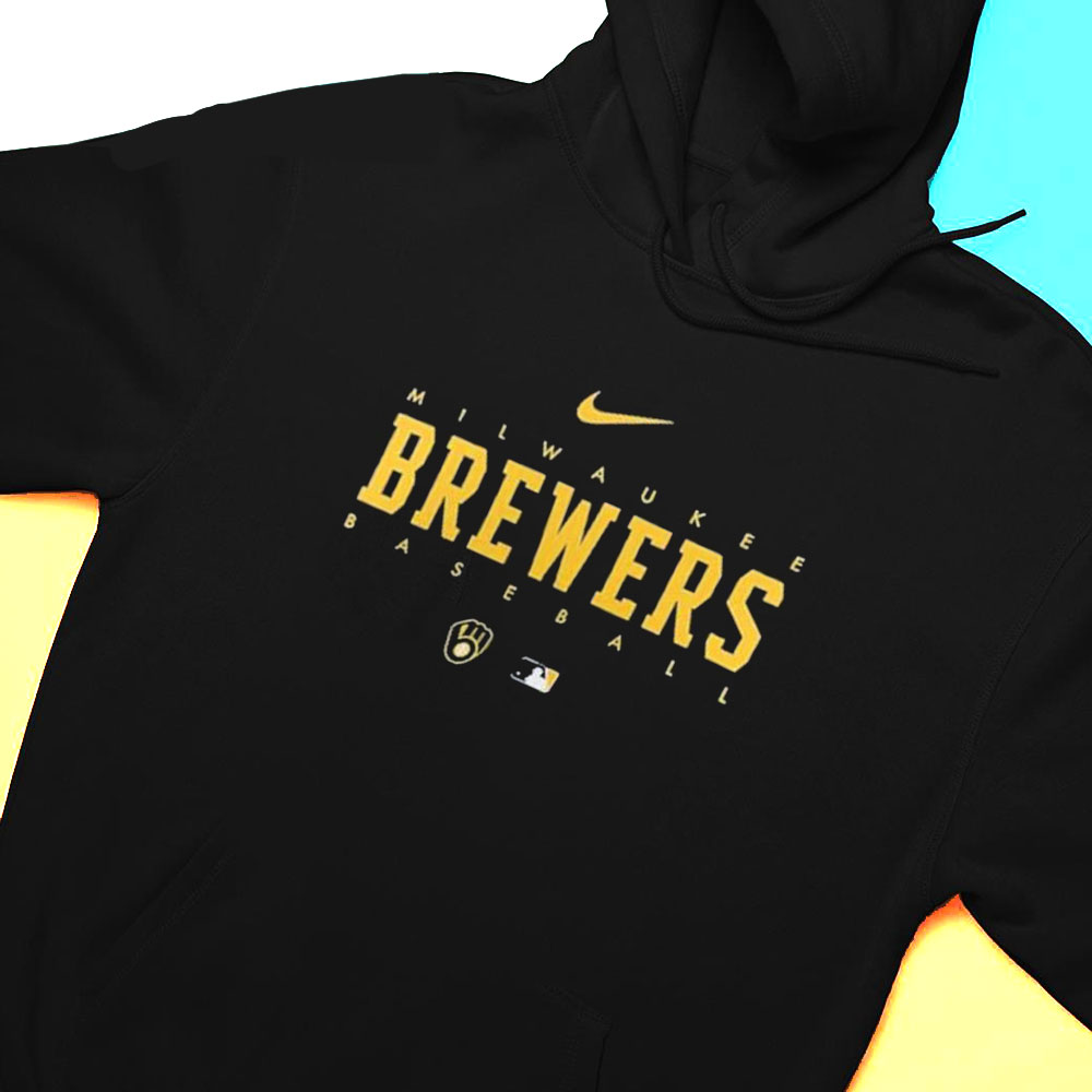 Milwaukee Brewers Nike Womens Authentic Collection Legend Performance T-shirt Hoodie
