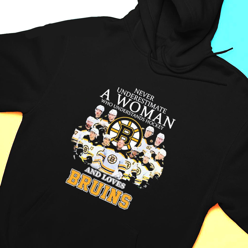 Never Underestimate A Woman Who Understand Hockey And Love Boston Bruins T-shirt