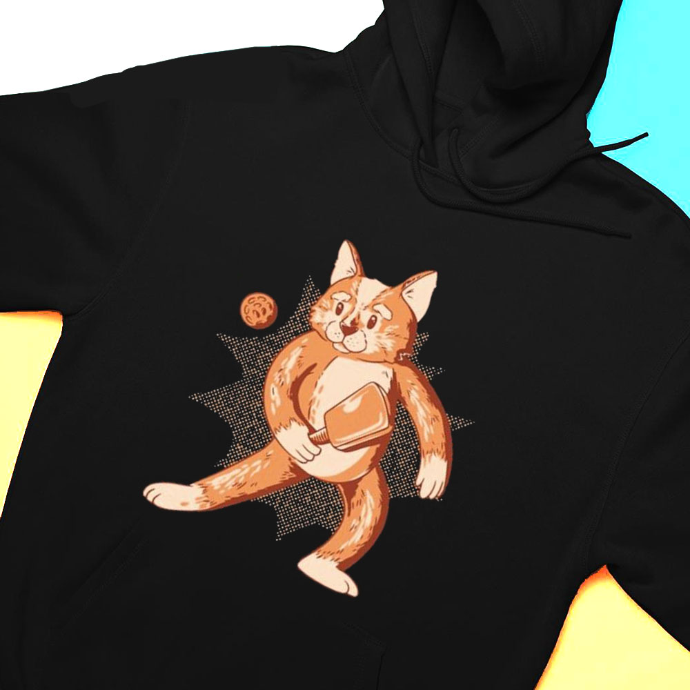 Pickleball Cat Shirt Ladies Tee