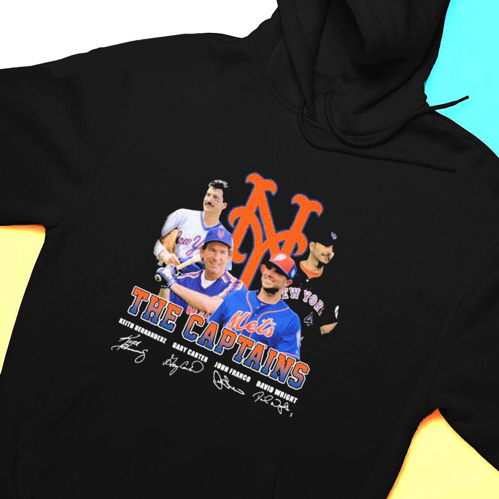 The Captains Keith Hernandez Gary Carter John Franco David Wright Signature T-shirt