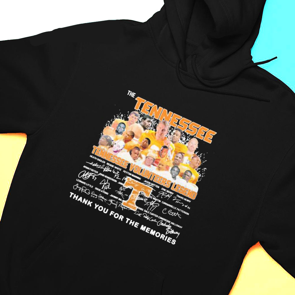 The Tennessee Volunteers Legends Teams Thank You For The Memories Signature T-shirt
