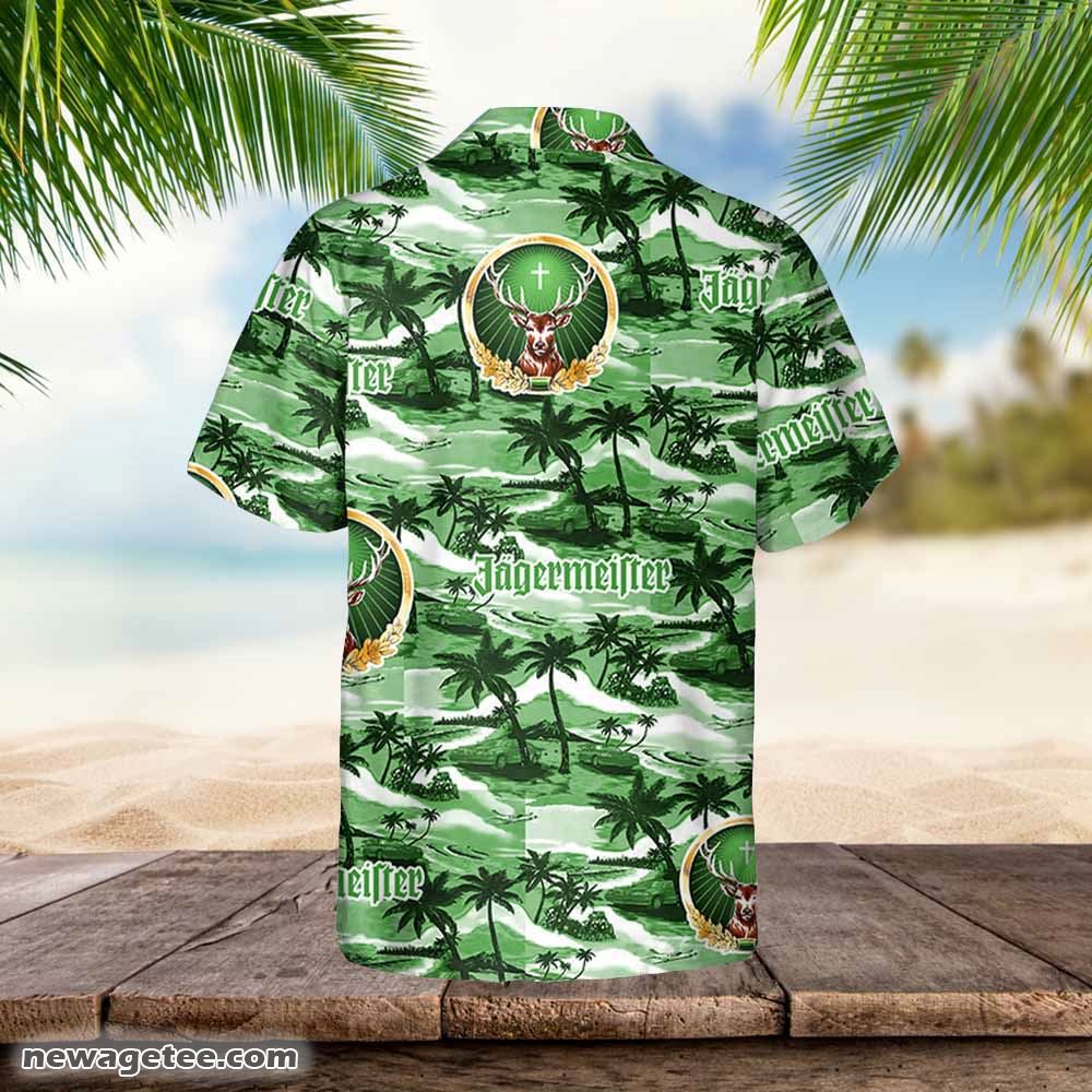 Jagermeister Hawaiian Sea Island Pattern Hawaiian Shirt
