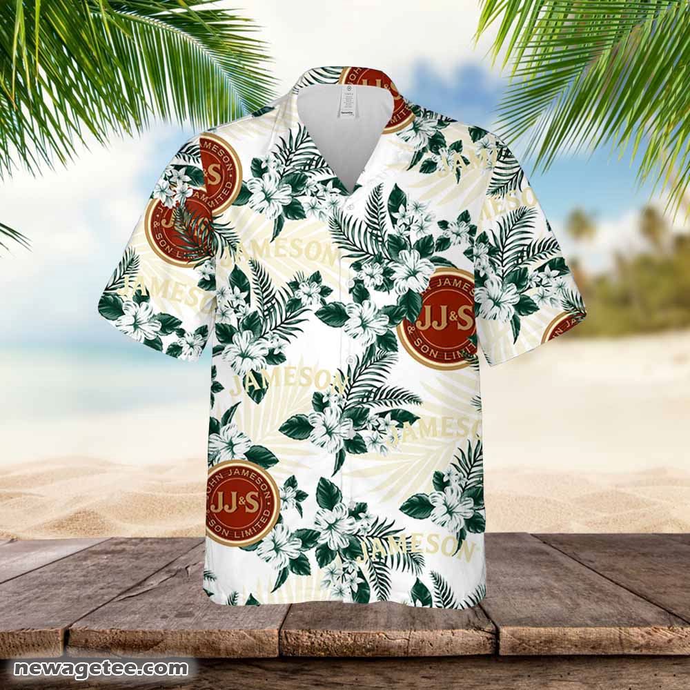 Jameson Hawaiian Button Up Shirt Hibiscus Floral Jameson Hawaiian Button Up Shirt Hibiscus Floral