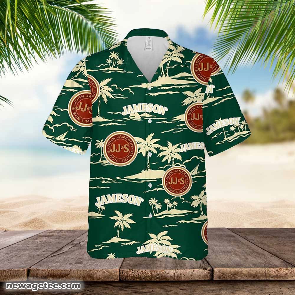 Jameson Hawaiian Button Up Shirt Island Palm Leaves Shirt Jameson Hawaiian Button Up Shirt Island Palm Leaves Shirt