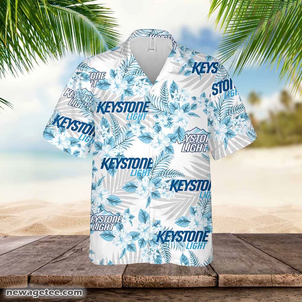 Keystone Light Hawaiian Flowers Pattern Shirt Hawaiian Beer Keystone Light Hawaiian Flowers Pattern Shirt Hawaiian Beer