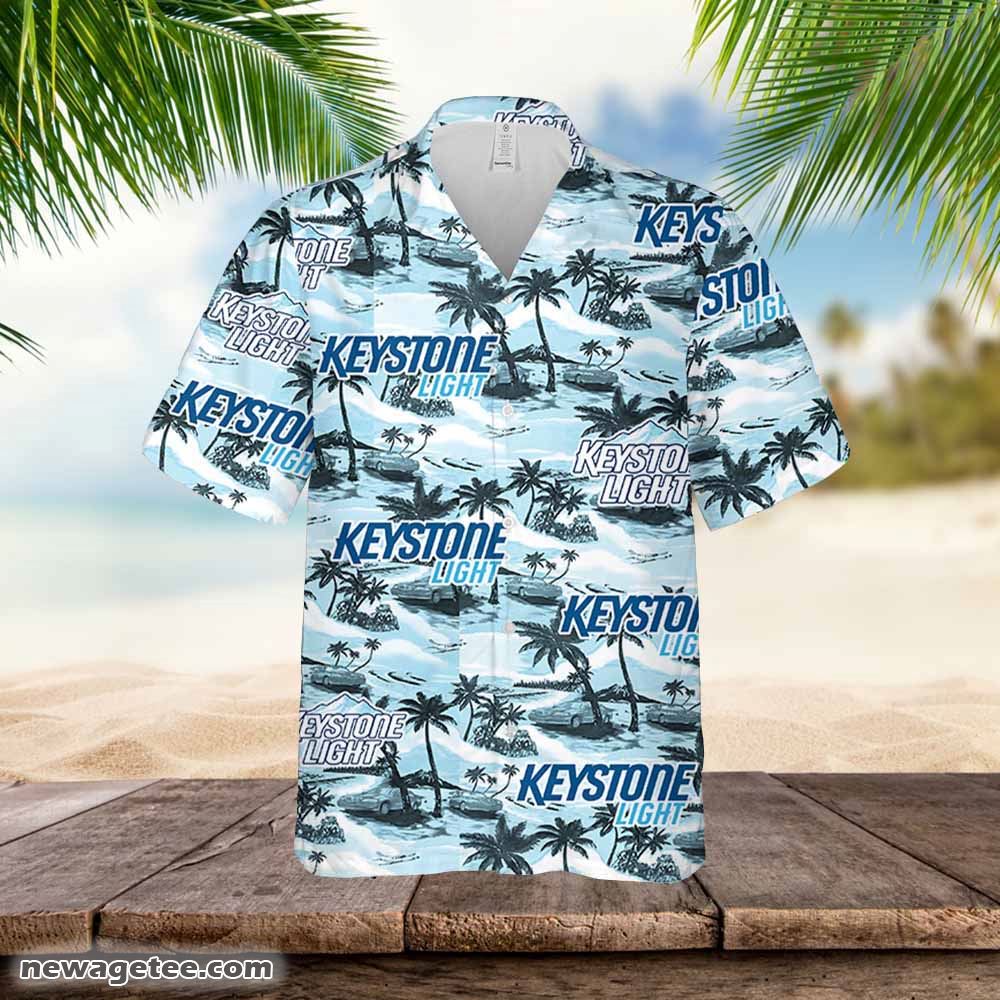 Keystone Light Hawaiian Sea Island Pattern Hawaiian Shirt Keystone Light Hawaiian Sea Island Pattern Hawaiian Shirt