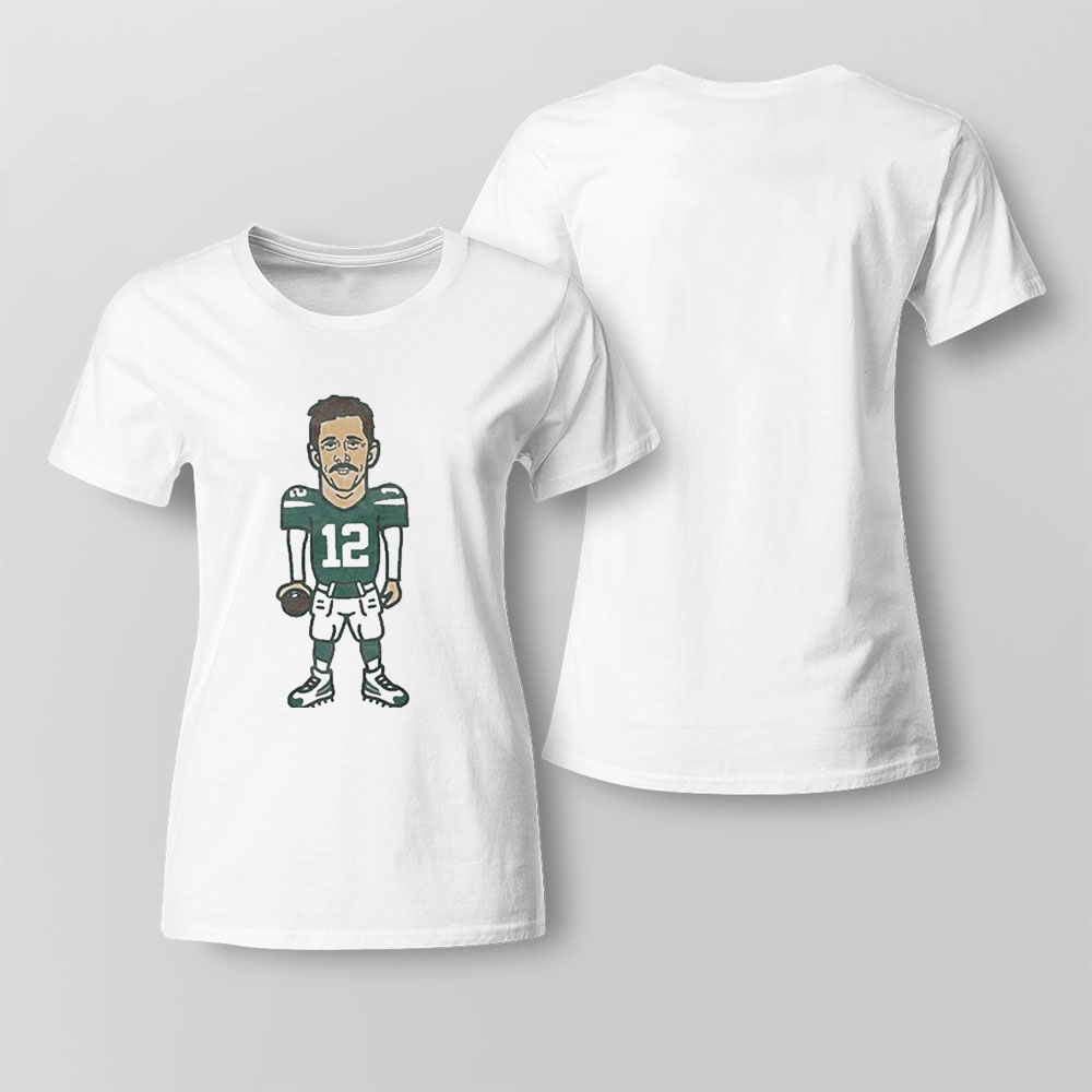 12 Aaron Rodgers Football Caricature T-shirt