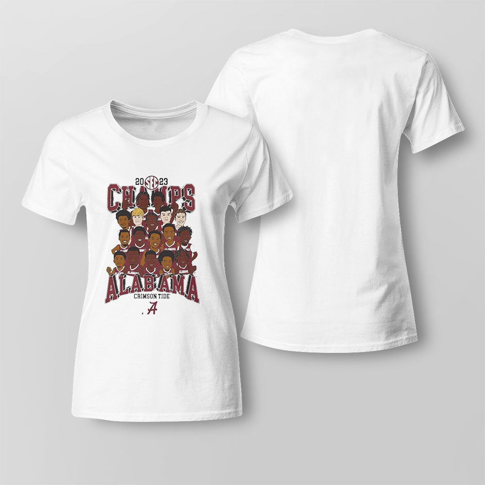 Alabama Team Caricatures 2023 Sec Mens Basketball Regular Season Champions T Shirt