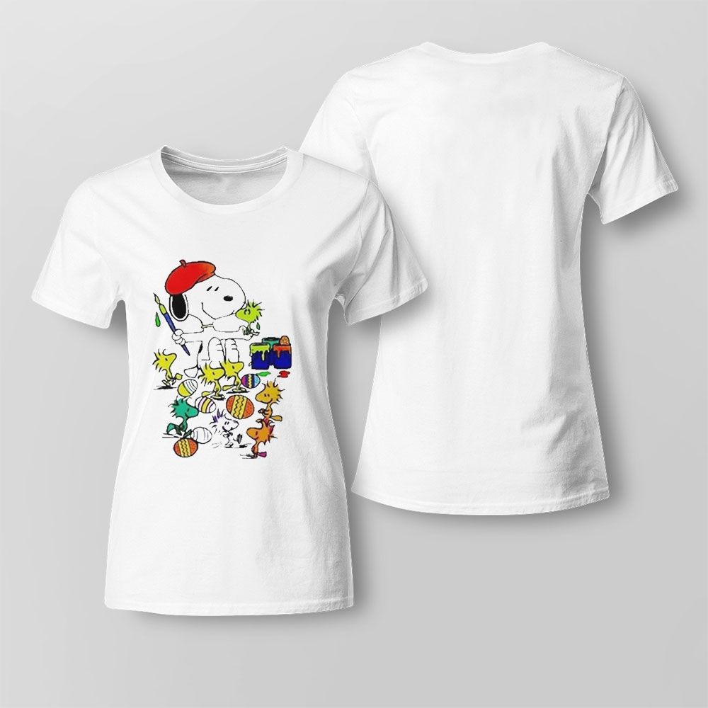Painter Snoopy Easter Eggs T Shirt