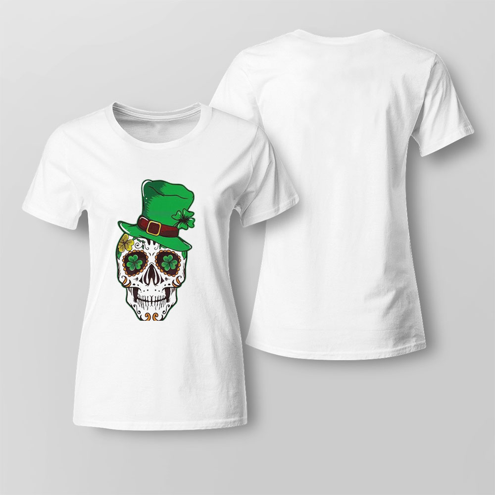 Sugar Irish Clover Skull St Patricks Day Shirt Hoodie