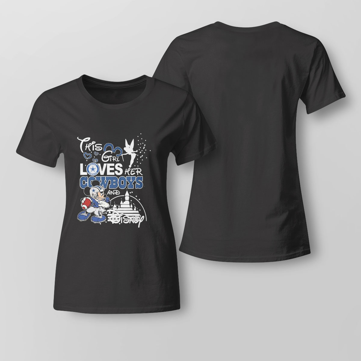 This Girl Loves Her Cowboys And Disney Mickey T-shirt This Girl Loves Her Cowboys And Disney Mickey T-shirt