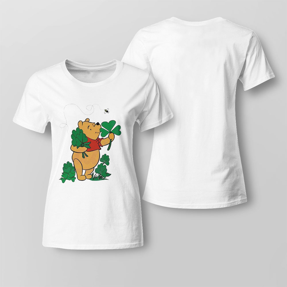 Winnie The Pooh And Lucky Clovers Saint Patricks Day Shirt Hoodie