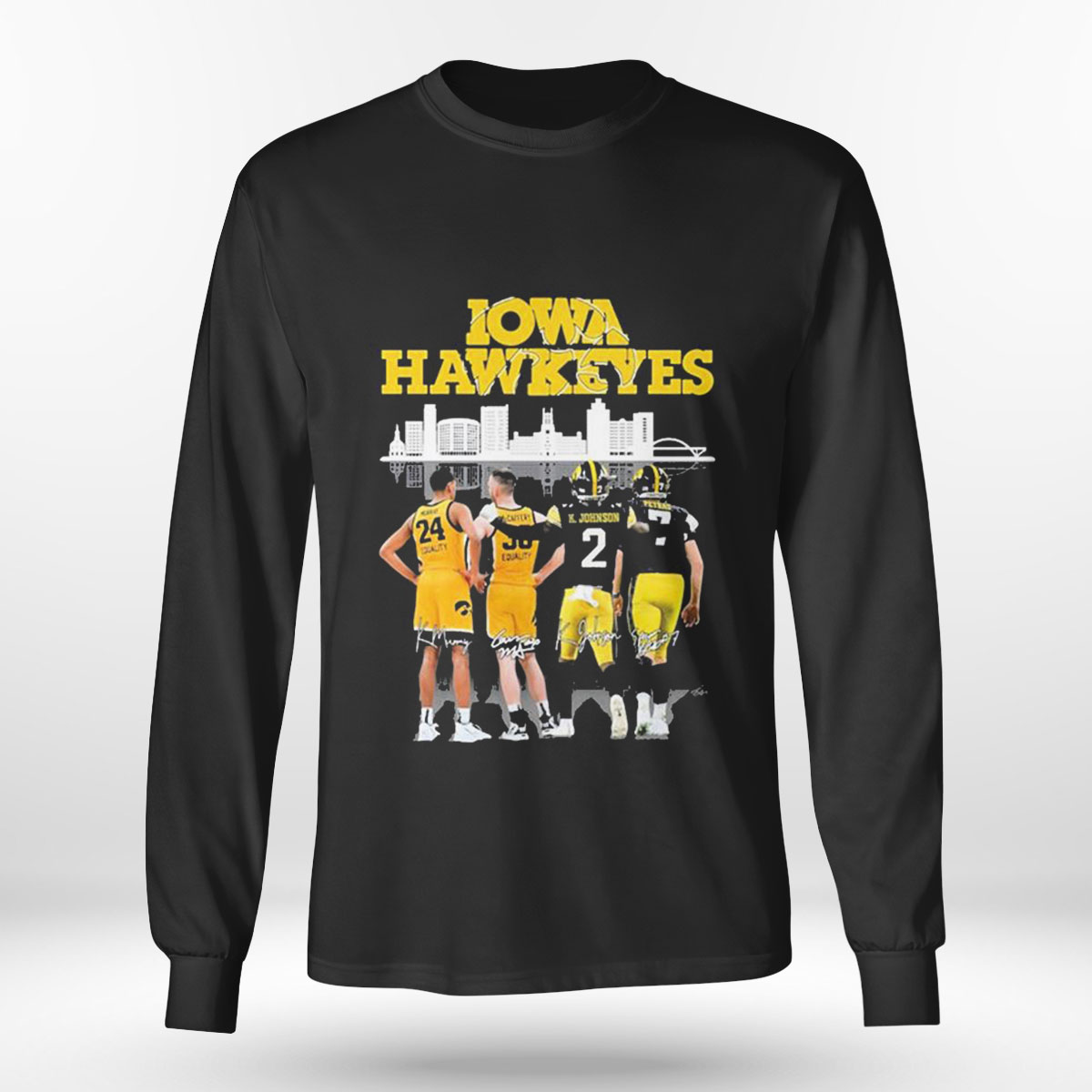 Iowa Hawkeyes City K Johnson Signature T-shirt