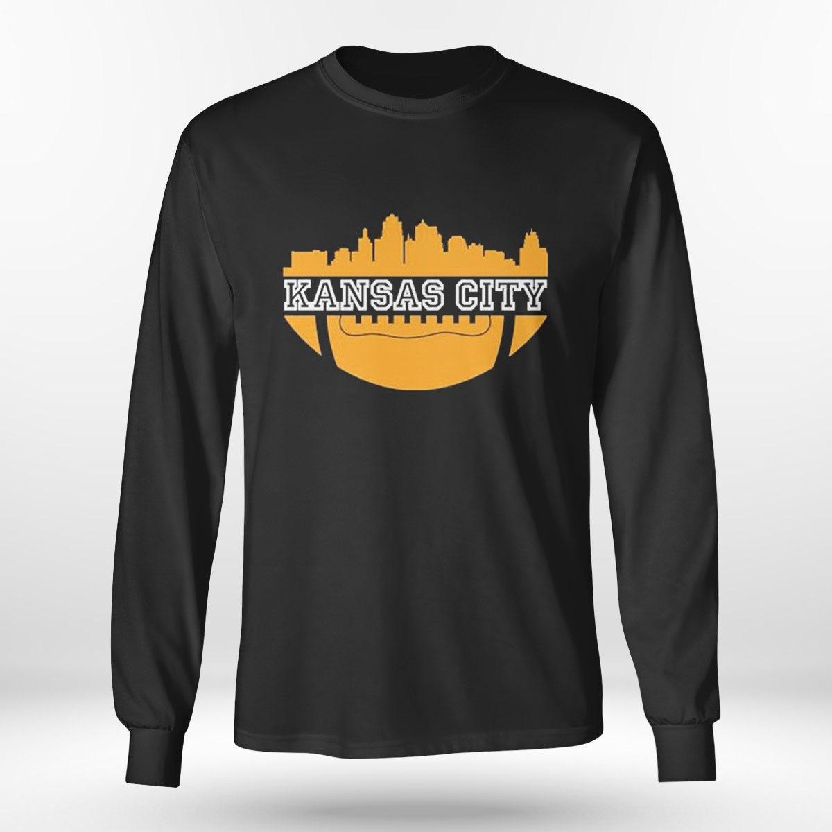 Kansas City Skyline Football T-shirt Kansas City Skyline Football T-shirt