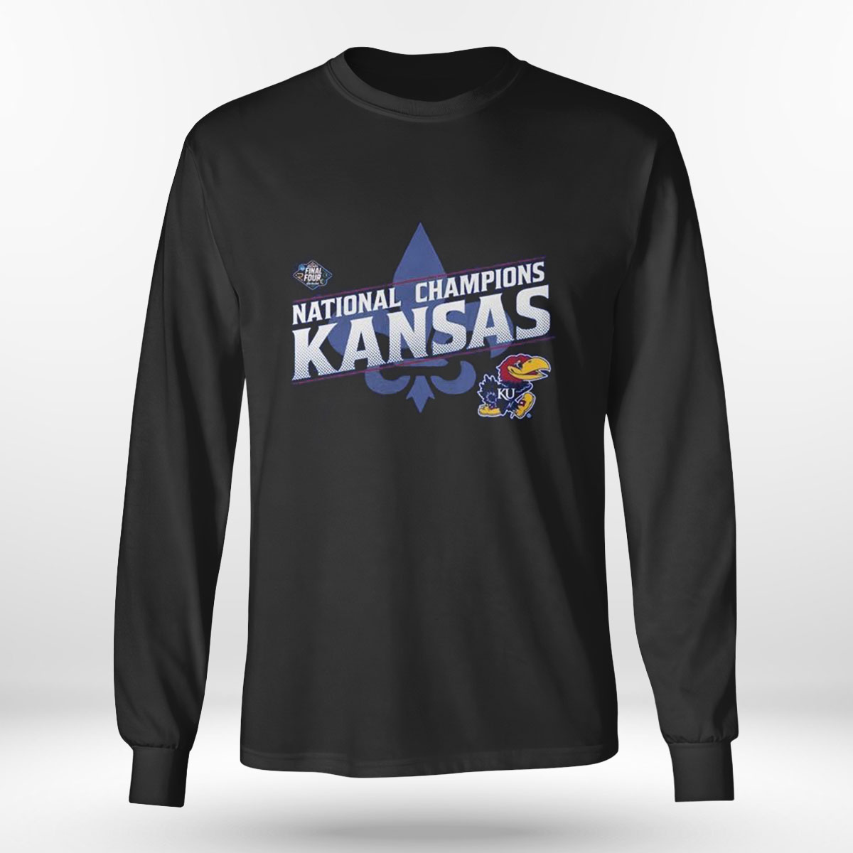 Kansas Jayhawks Toddler 2022 Ncaa Mens Basketball National Champions Bracket T-shirt