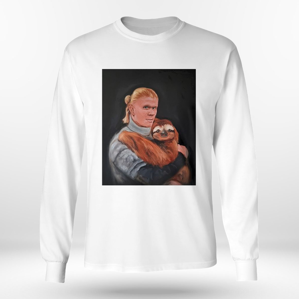 Haaland And Sloth Embrace Shirt Ladies Tee Haaland And Sloth Embrace Shirt Ladies Tee