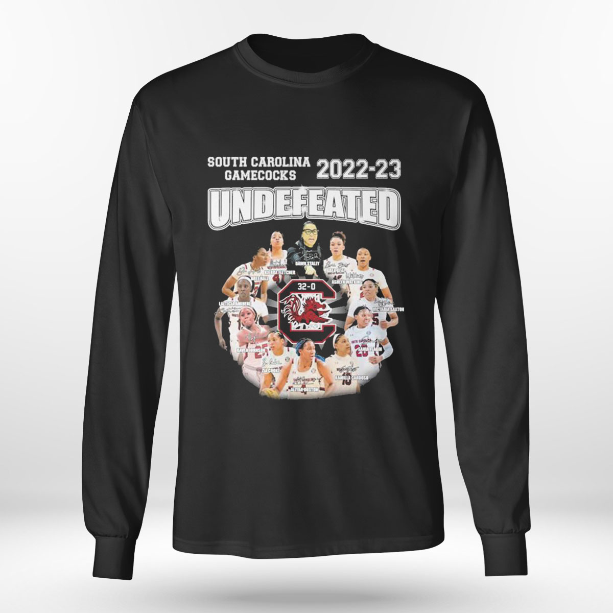 South Carolina Gamecocks 2022 23 Undefeated Dawn Staley Brea Beal Ashlyn Watkins T-shirt South Carolina Gamecocks 2022 23 Undefeated Dawn Staley Brea Beal Ashlyn Watkins T-shirt