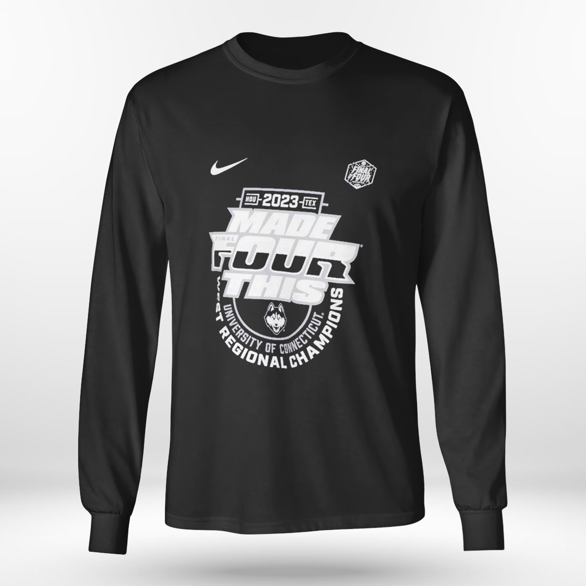 Uconn Huskies Nike 2023 Ncaa Mens Basketball Tournament March Madness Final Four Regional Champions T-shirt