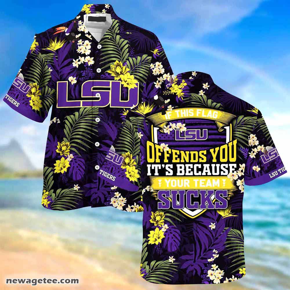 Lsu Tigers Summer Beach Hawaiian Shirt This Flag Offends You Lsu Tigers Summer Beach Hawaiian Shirt This Flag Offends You