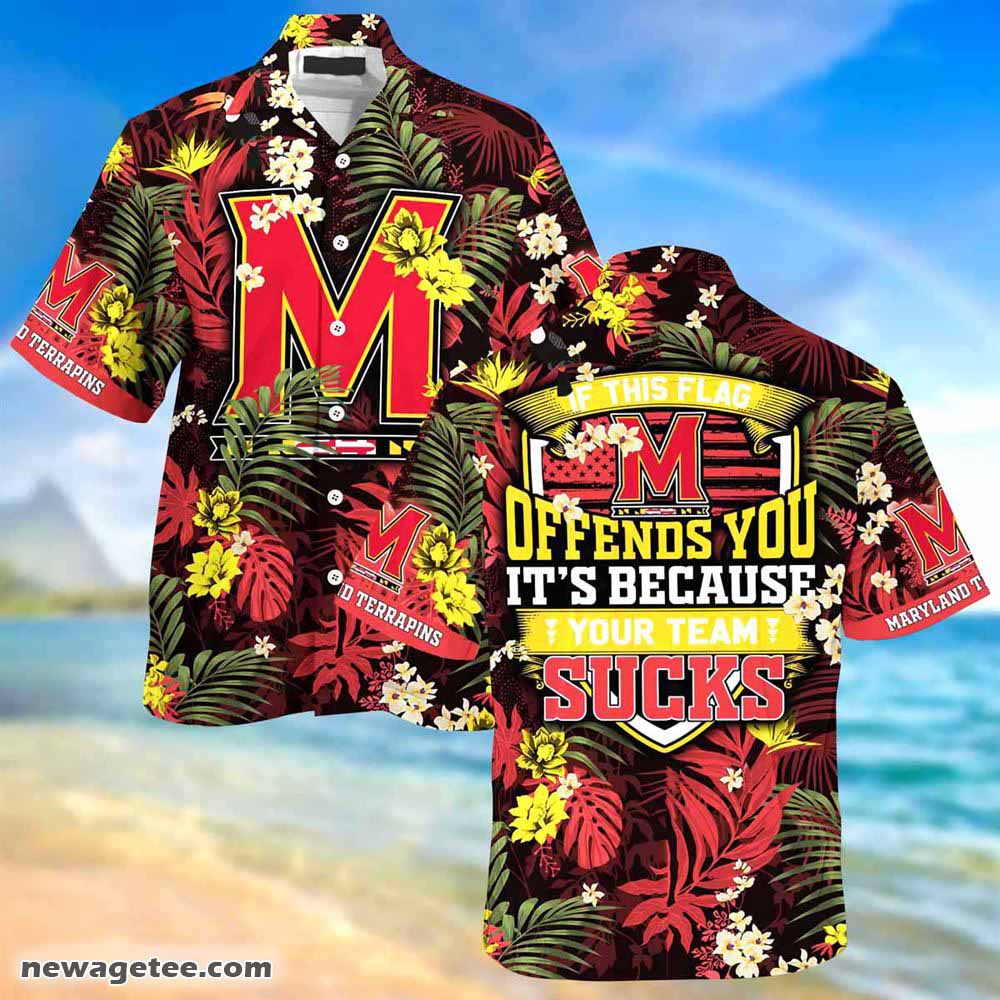 Maryland Terrapins Summer Beach Hawaiian Shirt This Flag Offends You