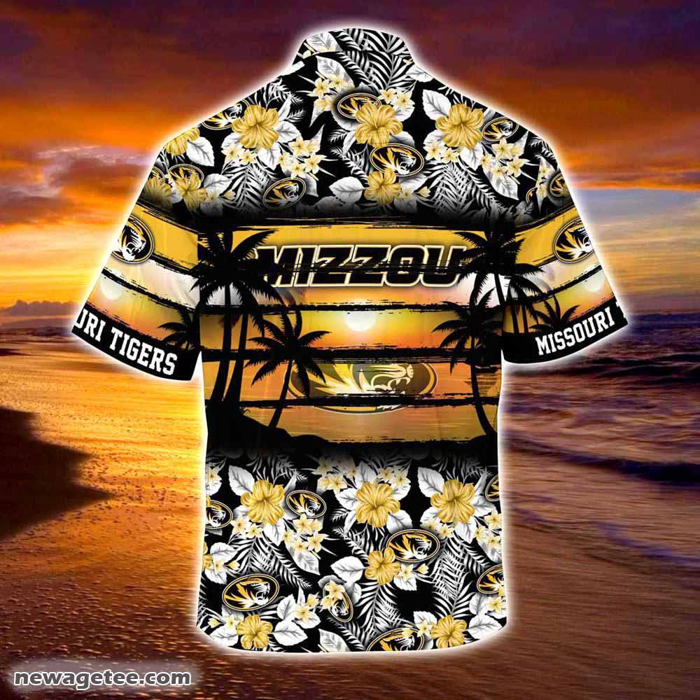 Missouri Tigers Summer Beach Hawaiian Shirt Hibiscus Pattern For Sports Fan