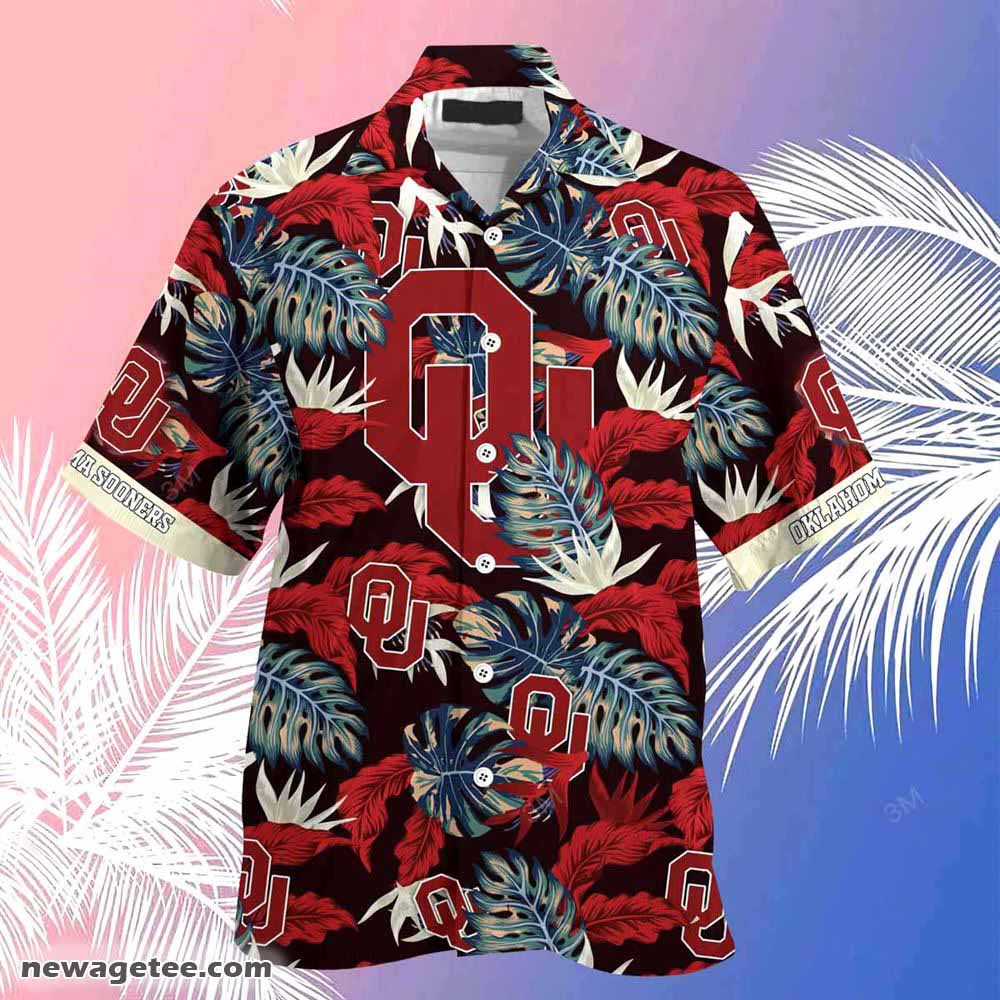 Oklahoma Sooners Summer Beach Hawaiian Shirt Stress Blessed Obsessed