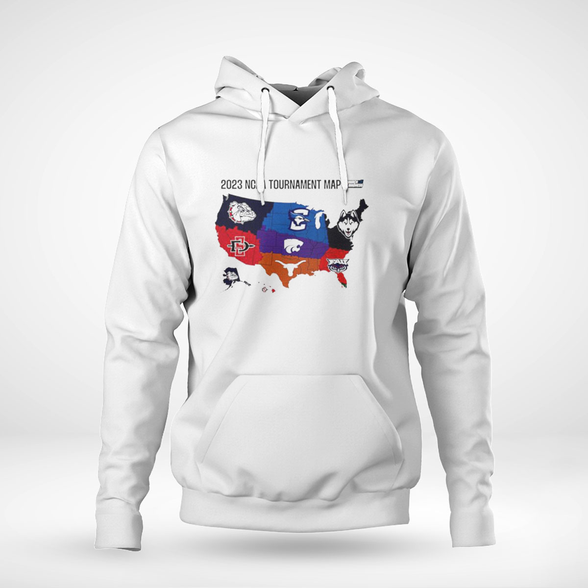 Elite 8 March Madness 2023 Ncaa Tournament Map T-shirt