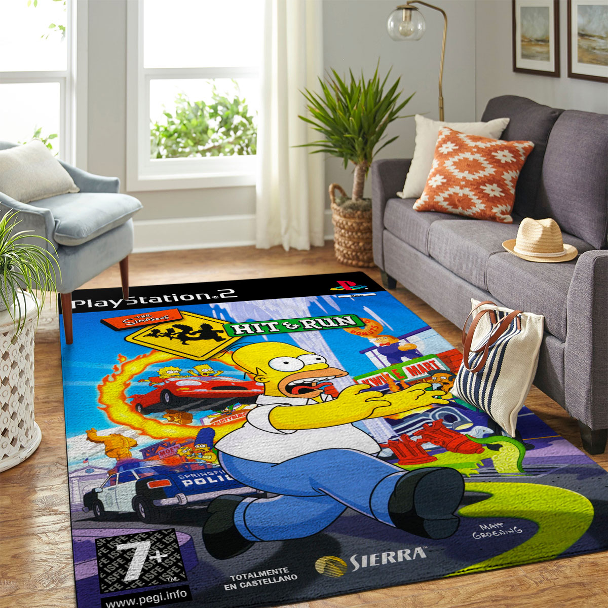 The Simpsons Hit Run Rug Carpet