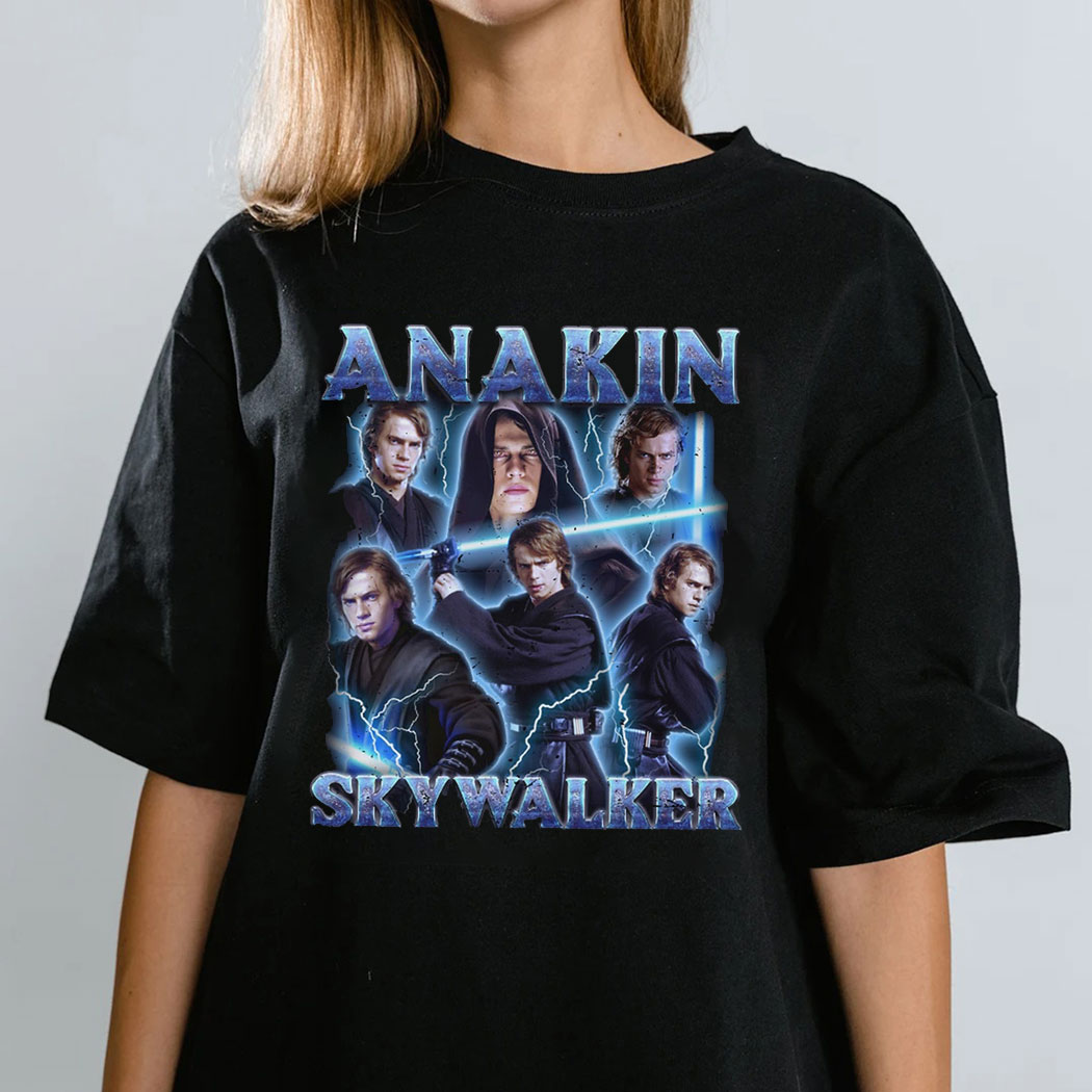 Anakin Skywalker Acid Wash Oversized Shirt