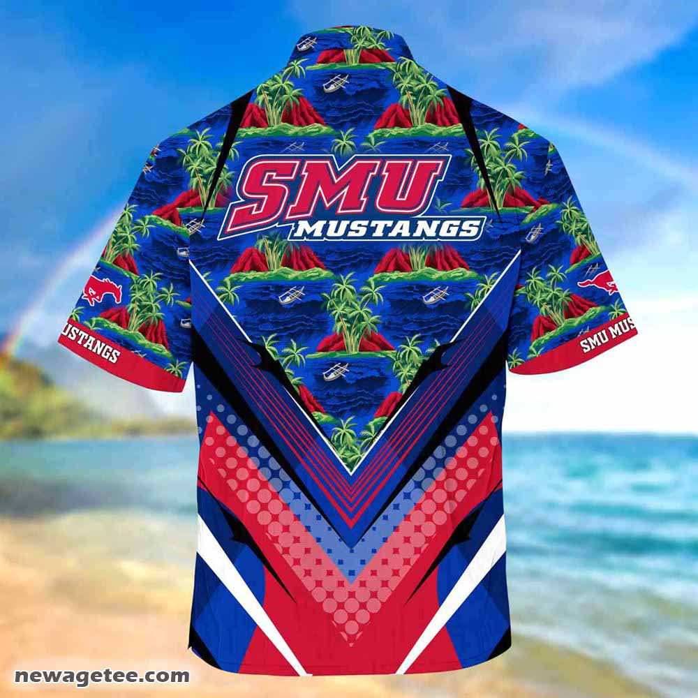 Smu Mustangs Summer Beach Hawaiian Shirt For Sports Fans This Season Smu Mustangs Summer Beach Hawaiian Shirt For Sports Fans This Season