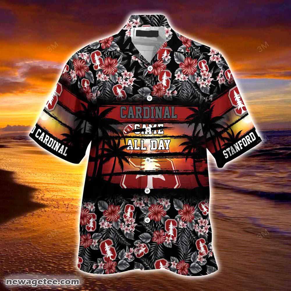 Stanford Cardinal Summer Beach Hawaiian Shirt Hibiscus Pattern For Sports Fan Stanford Cardinal Summer Beach Hawaiian Shirt Hibiscus Pattern For Sports Fan