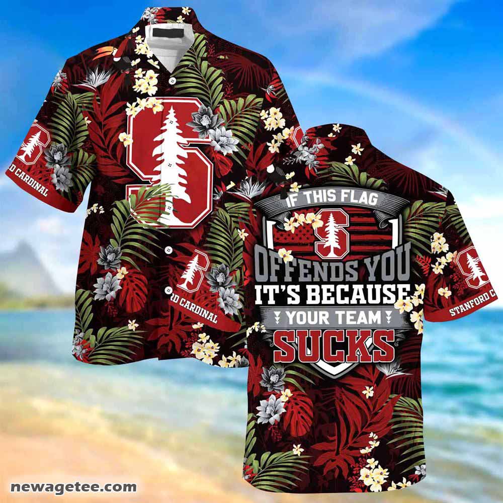 Stanford Cardinal Summer Beach Hawaiian Shirt This Flag Offends You Stanford Cardinal Summer Beach Hawaiian Shirt This Flag Offends You