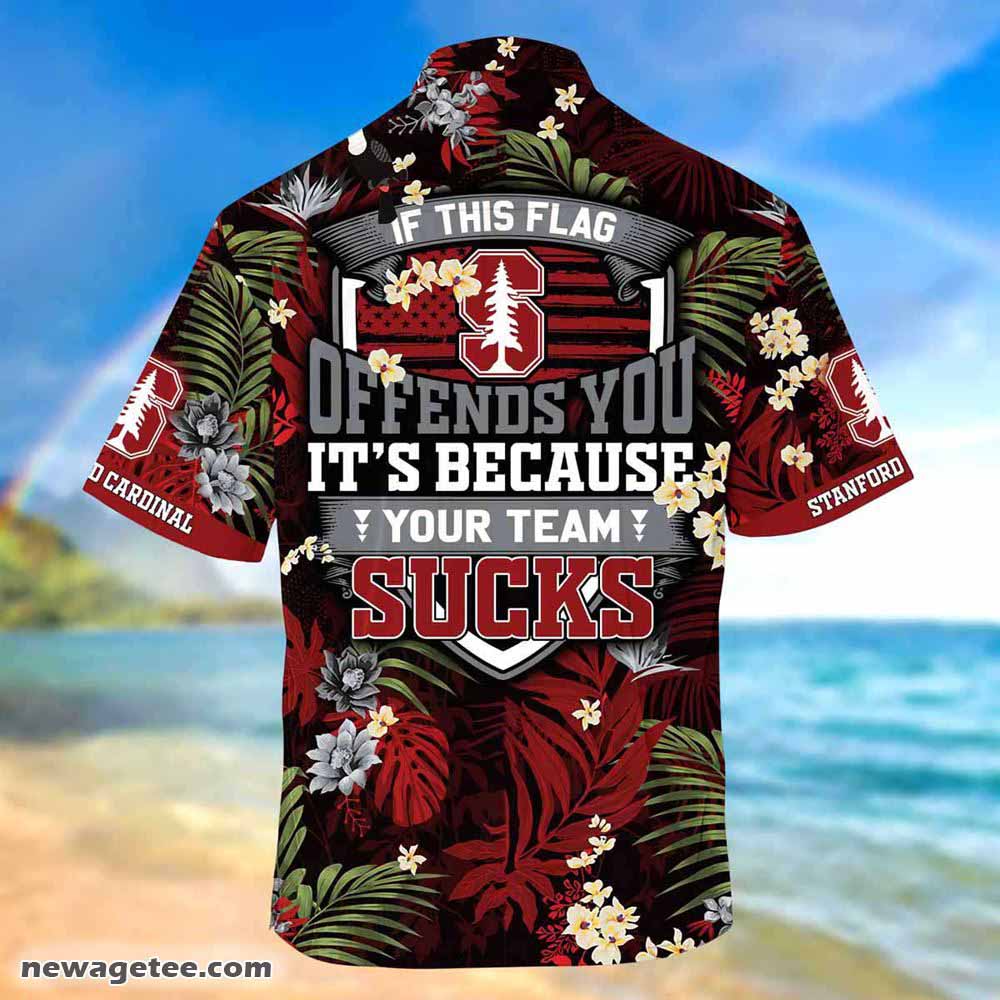 Stanford Cardinal Summer Beach Hawaiian Shirt This Flag Offends You Stanford Cardinal Summer Beach Hawaiian Shirt This Flag Offends You